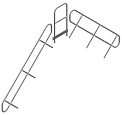 Поручень и перила площадки Zarges Z600, 7 ступеней, съемные 42359977 - фото 100774