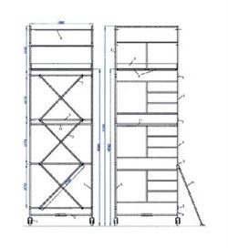Стальная вышка-тура ВРПС-01 5,7 м - фото 108923