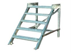 Алюминиевый трап с подмостком Krause передвижной, 600мм 2 ступени 45° 810335 - фото 11574