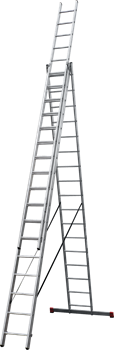 Алюминиевая трехсекционная лестница Новая Высота NV 123 3x17 1230317 - фото 289316