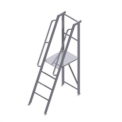 Лестница-платформа фиксированной высоты с шипами ALUR ЛПФВА-1,75 - фото 297704