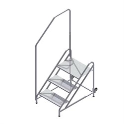 Монтажная подставка ALUR Тип 2 с колесом и поручнем МП2-0,8ПК - фото 297788