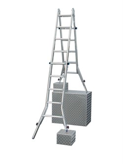 Телескопическая шарнирная лестница Krause Stabilo 4х5 133984 - фото 320369