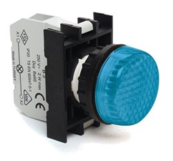 Сигнальная арматура Emas синяя со светодиодом 100-200В AC B0M0XM - фото 322817