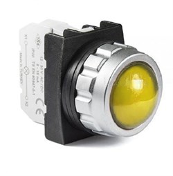 Сигнальная арматура EMAS жёлтая со светодиодом 12-30V AC/DC, 30мм H080XS - фото 324600