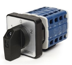 Трехфазный реверсивный переключатель полюсов EMAS (1-0-2) 20А PSA020KD334S - фото 327771