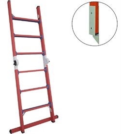 Диэлектрическая двухсекционная лестница-стремянка Диэлектрик 6 ступеней ЛСПТД-1,0 Мг - фото 338875