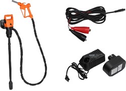 Комплект GROZ: Электрический насос для бочек и еврокубов с силовым кабелем 12 V и аккумятором GR45504 - фото 349718