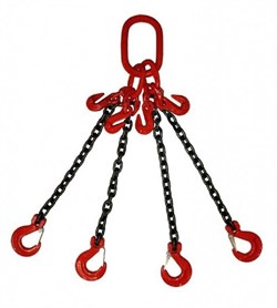 Строп цепной TOR 4СЦ г/п 26,5 т 10,5 м с укорачивающими крюками, шт - фото 358870