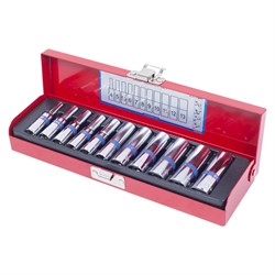 Набор глубоких торцевых головок King Tony 1/4"DR, 4-13 мм, 11 предметов 2511MR - фото 678372