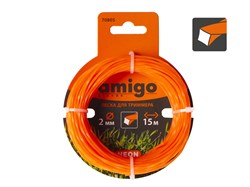 Леска для триммеров Amigo 70805 "Витой квадрат" 2 мм 15м - фото 691754
