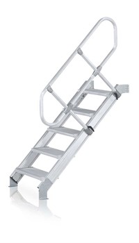 Алюминиевый трап Zarges Z600 стационарный, 1000мм 15 ступеней 60° 40059334 - фото 99280