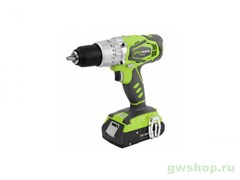 Дрель-шуруповерт аккумуляторная GREENWORKS 24 В, c 2 АКБ 2Ач и ЗУ Greenworks 3703507