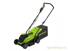Газонокосилка аккумуляторная GREENWORKS GD24LM33K2 24V с 1хАКБ 2Ач и ЗУ Greenworks 2516107UA