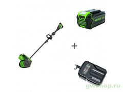 Аккумуляторная снегоуборочная лопата Greenworks GD40SS2 + Аккумулятор GREENWORKS G40B5 + Зарядное устройство-слайдер G40UCM2M Greenworks 2603107UG
