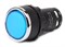 Нажимная моноблочная кнопка EMAS 22 мм, IP 40 (1НО) синяя MB100DM - фото 324671