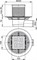 Сливной трап AlcaPlast APV1321 105x105 мм, боковой выпуск 50 мм, нержавеющая сталь - фото 337766