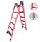 Лестница стеклопластиковая приставная, трансформируемая в стремянку Оникс ЛСПТС-2х2,0АМ металлические оконцеватели, с абразивным покрытием ступеней - фото 419832