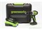 Шуруповерт аккумуляторный Ударный 24V GREENWORKS GD24DD60 с АКБ 2АЧ и ЗУ Greenworks 3704107UA - фото 688363