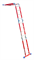 Стеклопластиковая шарнирная четырёхсекционная лестница Алюмет Fiberglass FGT44 - фото 689019